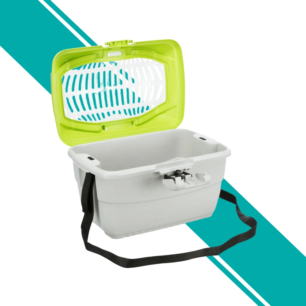 Trixie Mini-Capri Transport Box (40 x 22 x 30cm) Light Grey/Blue